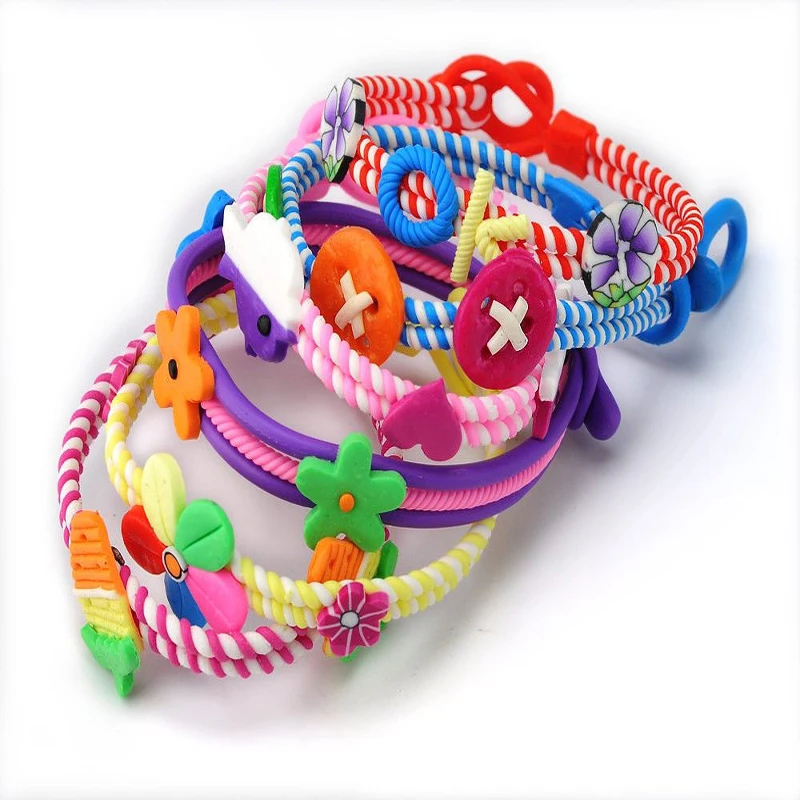 

Wholesale 6PCS Jewelry Lots Polymer Clay Kids Baby Children Bracelets Wirst band