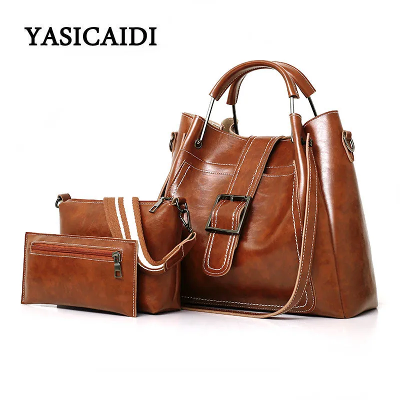 

3Pcs Sets Large Capacity Casual Tote Bag Famous Brand Ladies Composite Bag Pu Hand Top-handle Shoulder Bag For Women Bolso Mujer