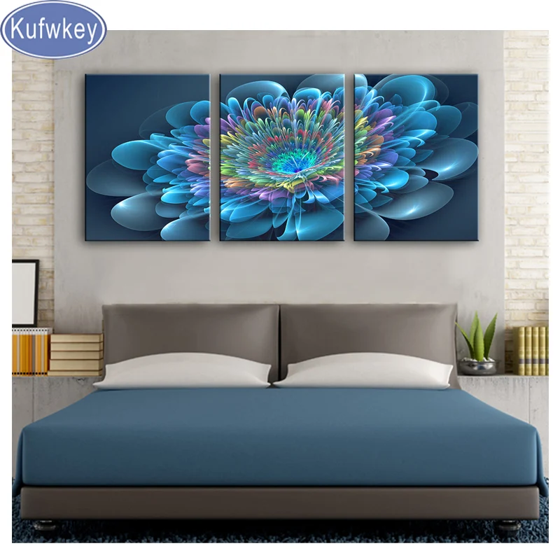 

3 pcs 5d diamond painting peony Colorful flower full square/round diamond embroidery sale rhinestone DIY mosaic home decoration