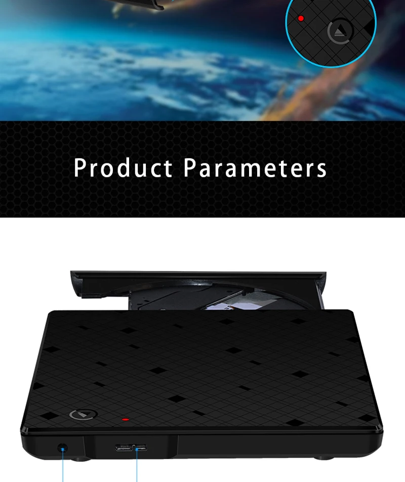 KuWFi Тип C USB 3,1 внешний DVD/CD горелка RW CD/DVD rom проигрыватель дисков оптический привод для Mac/PC/Apple ноутбук/OS/Windows