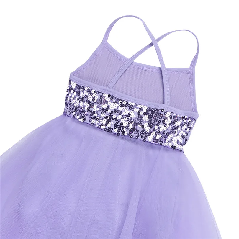 ChicTry Sequins Girls Ballet Tutu Dress Kids Children Tulle Ballet Dance Gymnastics Leotard Dress for Performance Dancewear