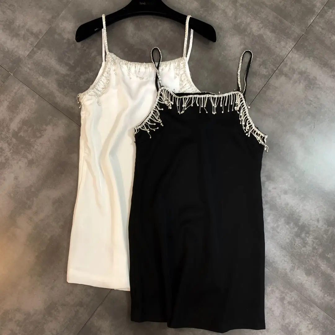

2019 summer new style tassel decoration sexy strap dress female