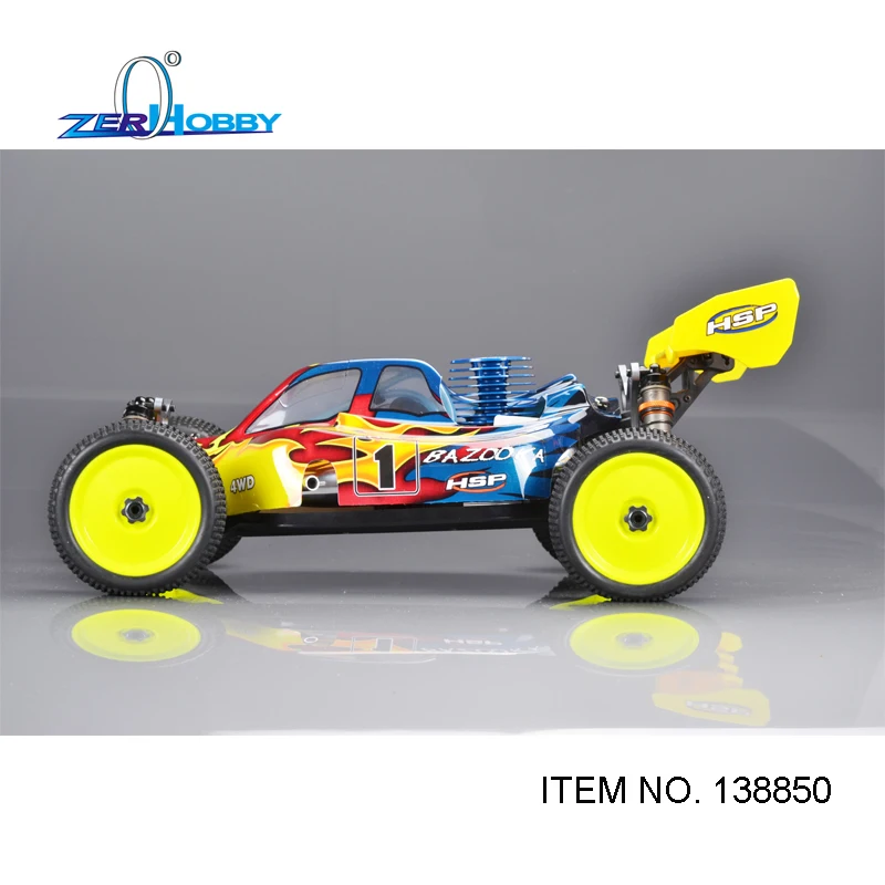 RC CAR HSP BAZOOKA 1/8 RC NITRO RTR 4WD OFF ROAD BUGGY TW SH28CXP ENGINE  (item no. 138850)