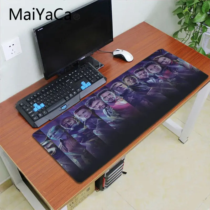 Maiyaca Avengers Infinity War Beautiful Anime Mouse Mat gaming mouse pad xl Speed Keyboard Mouse mat Laptop PC notebook desk pad - Цвет: Lock Edge 30x80cm