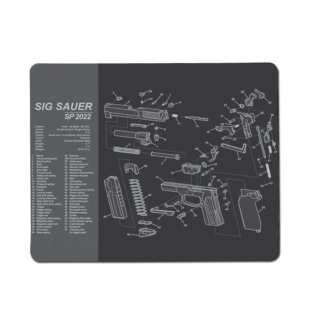 Коврик для мыши MaiYaCa Lock Edge SIG SAUER SP2022 Горячие крутые коврики не оверлок 18x22 см