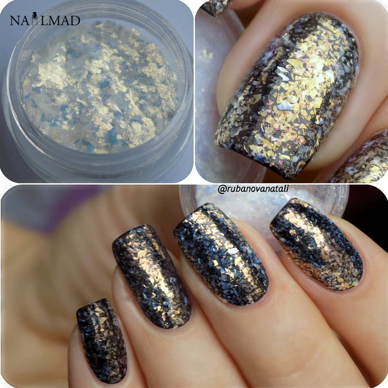 3 мл/коробка хромированные хлопья|nail art glitter|solvent resistant glitterart glitter |