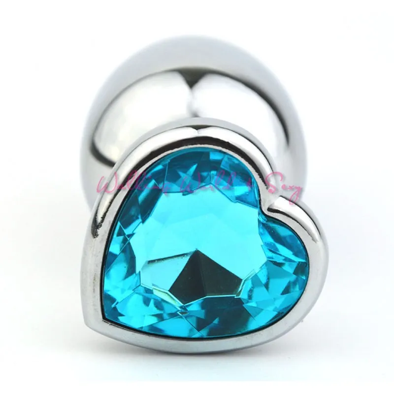 SML Size Heart Shape Stainless Steel Anal Plug Metal Butt Plug Sex Toys For Women Men Anal Dilator Jewelry Anal Sex Products (11)