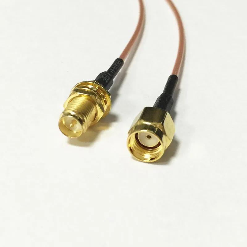 1PC WIFI antenna extension cable Reverse RP SMA male to RP SMA female