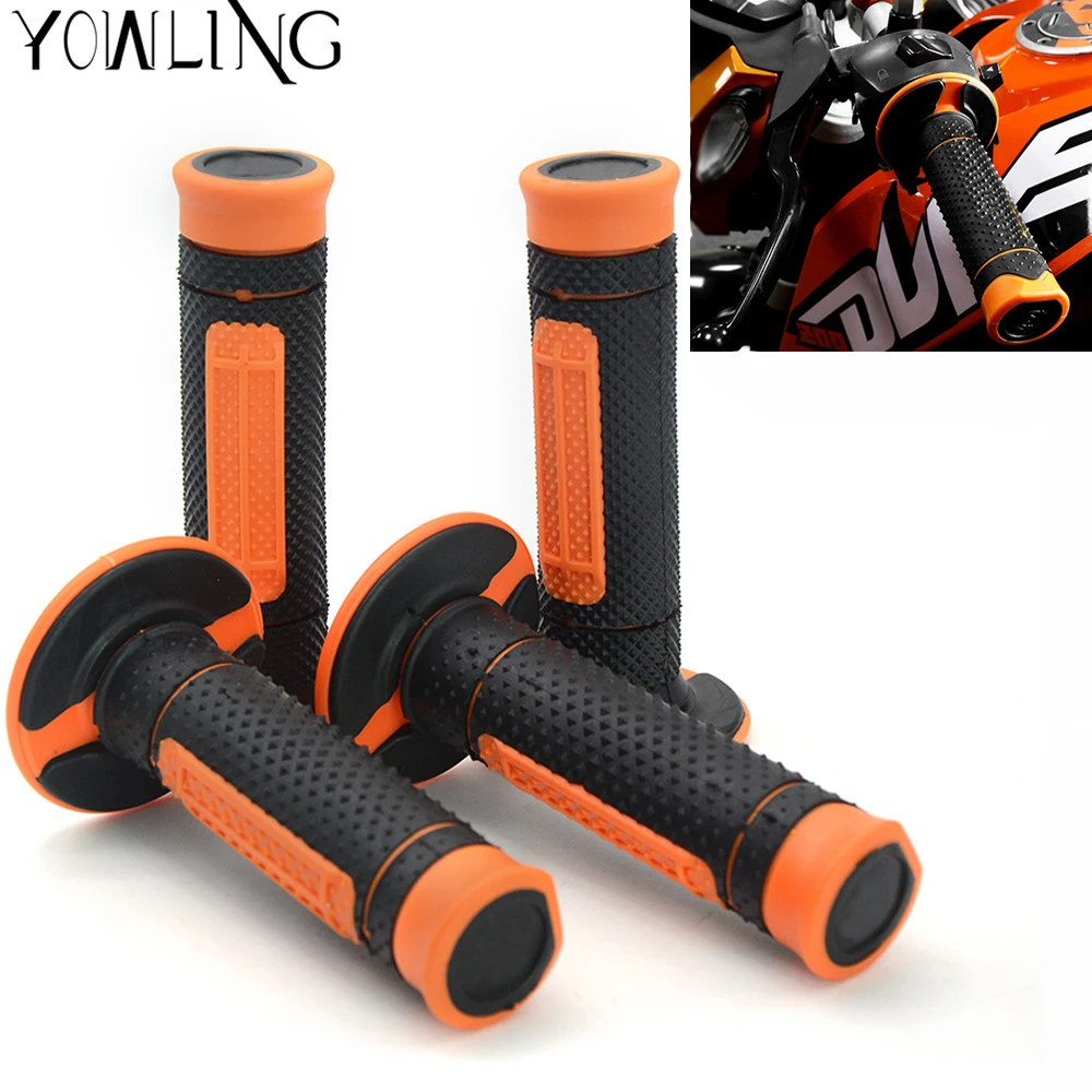 

7/8" 22mm Motorcycle Rubber Hand Grips Handle Gel for KTM Duke 125 200 250 390 450 500 EXC EXCF SX SXF XC XCF XCW 2004-2017 2018