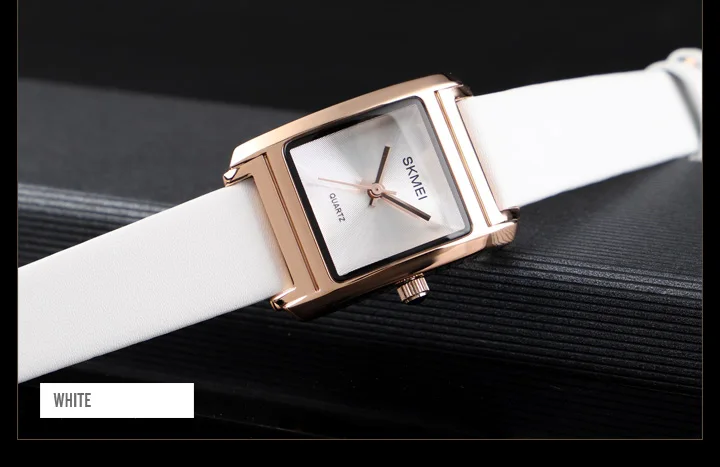 SKMEI лучший бренд класса люкс для женщин s кварцевые часы модные кожаные женские часы под платье водонепроницаемые часы для женщин Relogio Feminino
