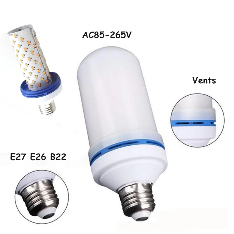 E27 E26 B22 синий желтый 3 режима + гравитационный датчик пламени огни эффект пламени огненная лампочка 5 Вт Мерцающая эмуляция Декор лампа
