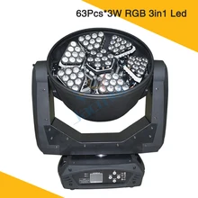 2 шт./лот) 63 шт.* 3 Вт RGB 3in1 Led Storm Light 400 супер яркость мощность Moving головной свет