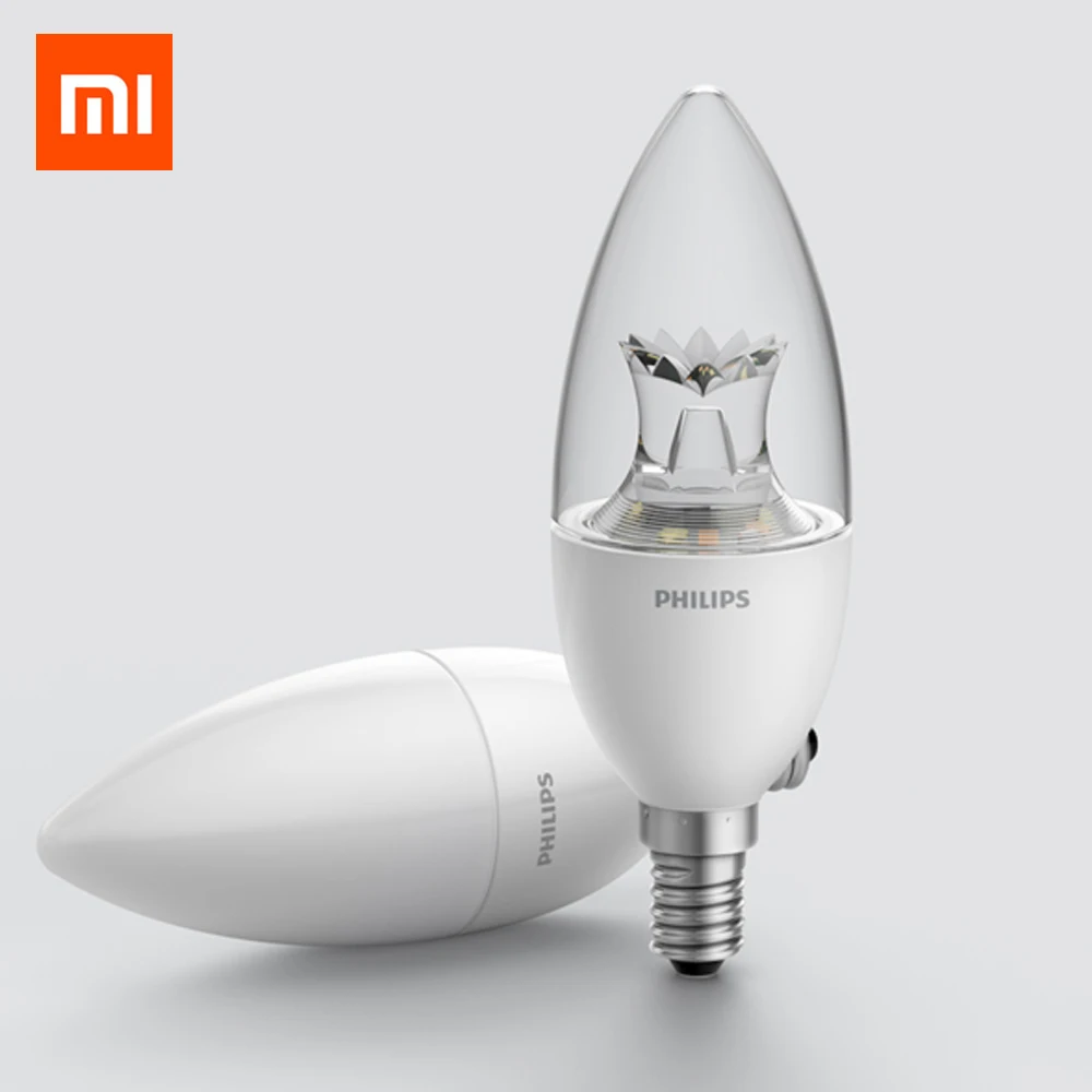 xiaomi mi jia smart E14 Светодиодный светильник, белый и теплый светильник, для xiaomi smart home kit Беспроводной Wi-Fi контроль через приложение mi home