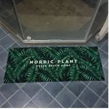 Sen department homesimple morden ручная роспись с растительным принтом в виде листьев Коврики для спальни кухни прикроватная ванная комната абсорбирующий Противоскользящий ковер дверь