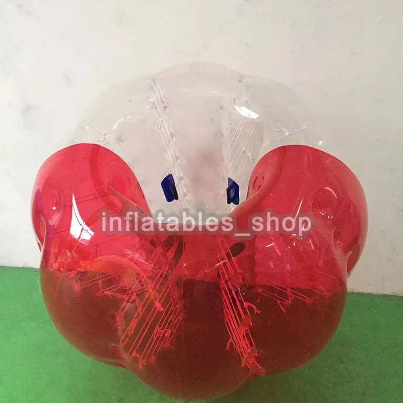 1.2m red with clear Воздушный Зорб футбол 0,8 мм ПВХ 1,0 м 1,2 м 1,5 м надувной бампербол Зорбинг футбольный пузырь шар, надувной футбольный мяч Зорб для продажи - Цвет: 1.2m red with clear