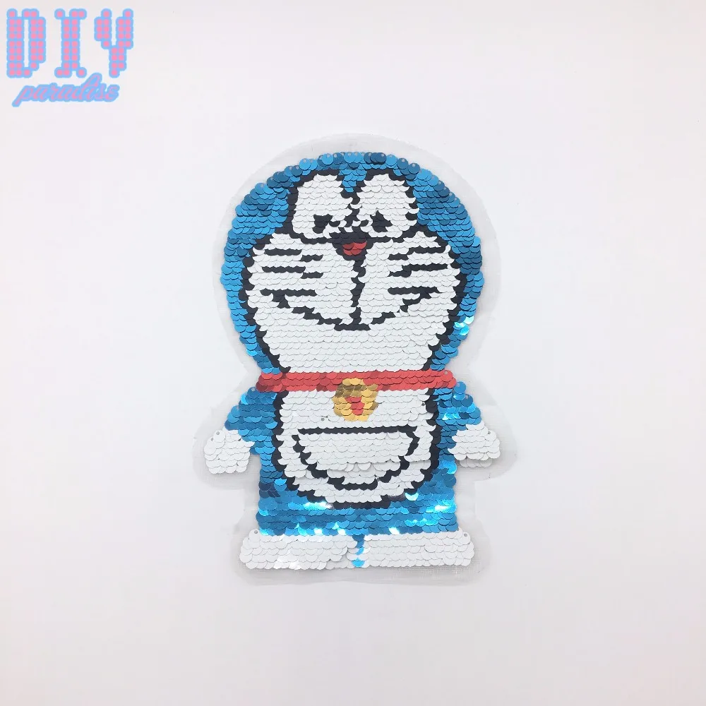 

Cat Reverse Sequins Sew On Patches for Summer T Shirt clothes Clothing Reversible Change Color Patch Applique