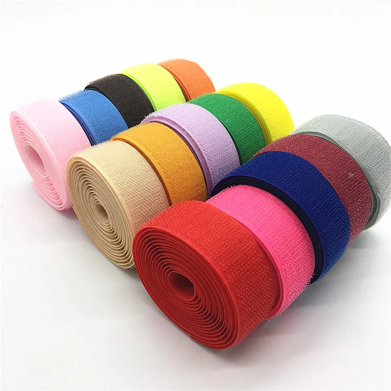 1 pairs 1M 2/2.5cm Multicolor Hook & Loop Magic Tape DIY Polyester