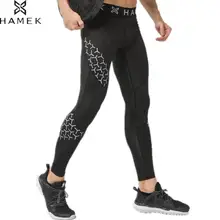 HAMEK работает колготки Для мужчин бег спортивные Леггинсы Тренажерный Зал Фитнес брюки сжатия тренировки быстросохнущие брюки спандекс