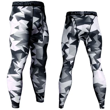 

3D Printed Camouflage Sweatpants Leggings Men Quick Dry Compression Pants Gyms Fitness Tights Casual Pants Long Trouser