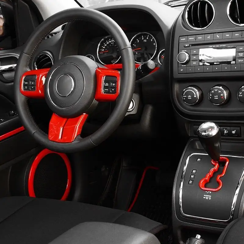 

Control System Dashboard Automobile Upgraded Auto Chromium Decorative Car Styling Covers Accessory Parts 18 19 FOR JEEP Patriot