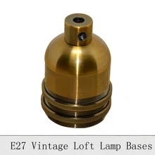 E27 круглые светодиодные лампы Винтаж люстра лампа Разъем Гостиная Ресторан Лофт бар держатель лампы Алюминий крышка Arty декоративные 2 шт