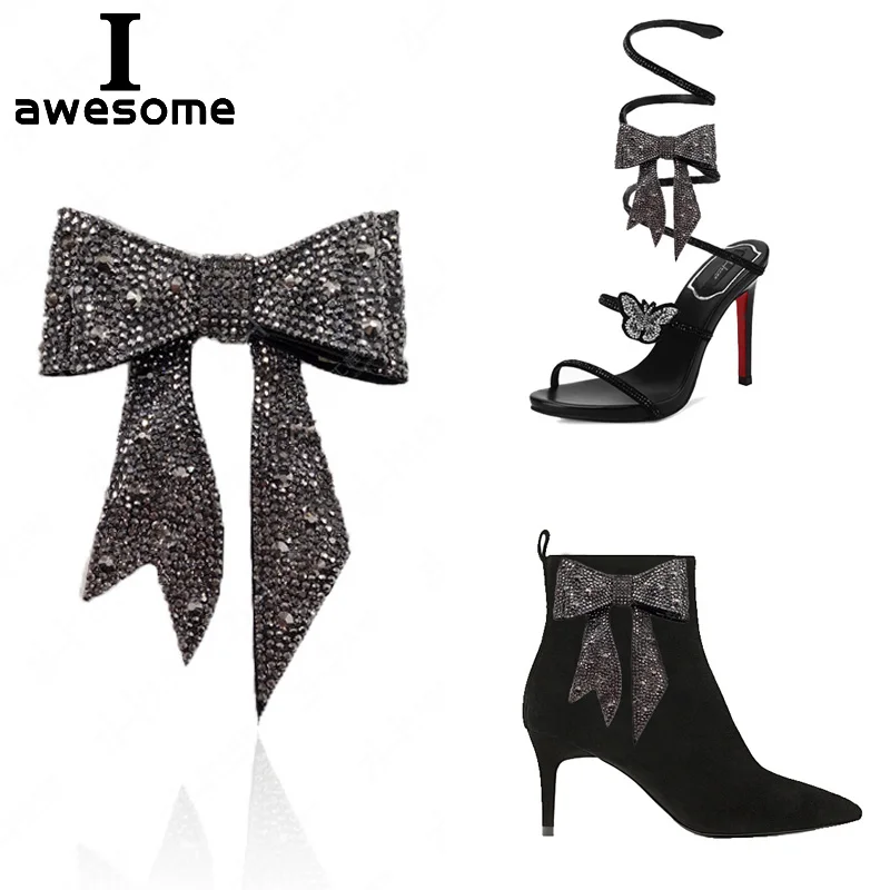 

Bow DIY Rhinestone Bridal Wedding Party Shoes Accessories For High Heels Sandals Boots Flats Shoe Decorations Shoe's flower