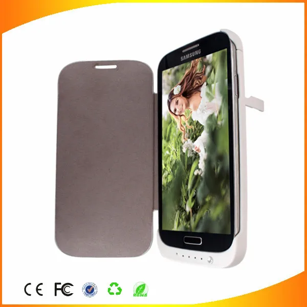 High Capacity 3200mAh with Top Cover External Battery Charger Case For Samsung Galaxy S4 i9500