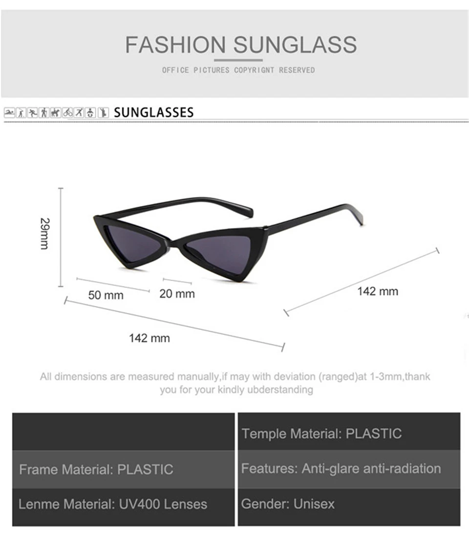 NEW brand design new European American cat eye glasses sunglasses ladies retro sunglasses transparent box colorful glasses (5)
