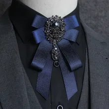 Элегантный галстук-бабочка унисекс для взрослых, школьная форма для колледжа, эластичная лента, галстук-бабочка, галстук для жениха, Свадебный галстук-бабочка со стразами