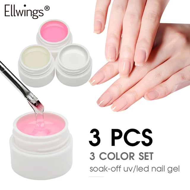 Ellwings Semi Permanent Builder Gel Uv Led Soak Off Clear Acrylic Ellwings Semi Permanent Builder Gel Uv Led Soak Off Clear Acrylic Nail Extension French Varnish