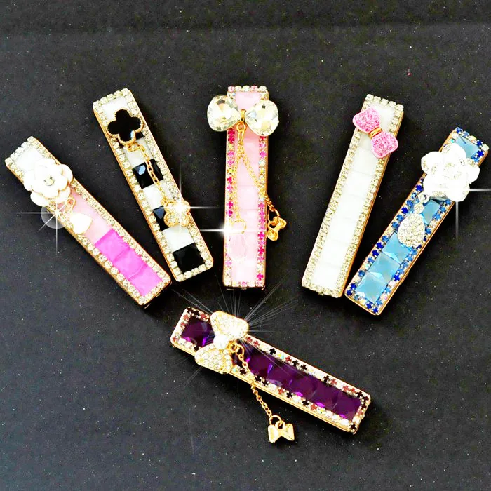

New Mrs.gift lighter Usb Windproof Metal Charging Creative Gifts Lady Rhinestone Diamond Arc USB Charging Lighter Windproof Slim