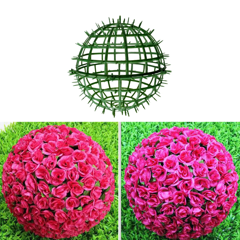 New Plastic Flower Row Shelf Wall Base Plastic Grid Shelf Artificial