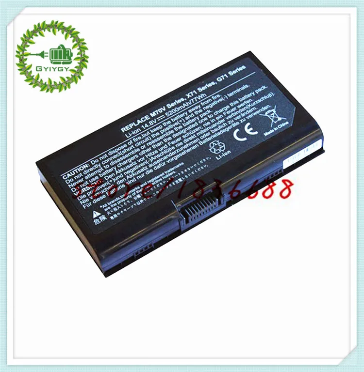 

GYIYGY 8cell 5200mAh 14.8V A42-M70 Laptop Battery For Asus M70 M70SA M70V M70VM G71 G71V G71G G71GX G71VG N70SV N90SV X71 X72