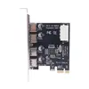 4 Port PCI-E to USB 3.0 HUB PCI Express Expansion Card Adapter 5 Gbps Speed Brand New ► Photo 3/6