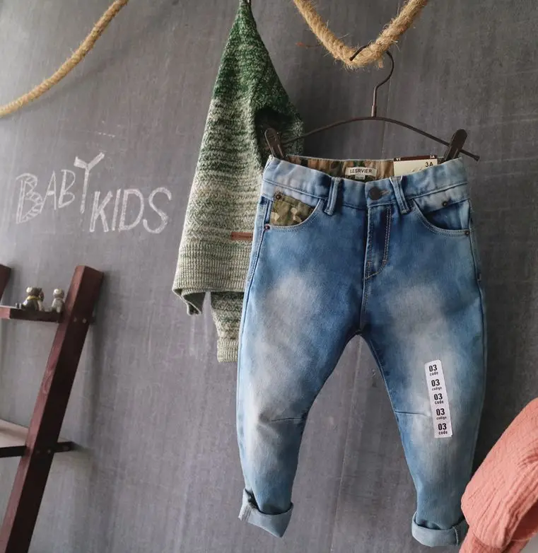 New Arrival Baby Boys Girls Skinny Jeans Kids Fashion Denim Jeans Children Spring Autumn Long Pants