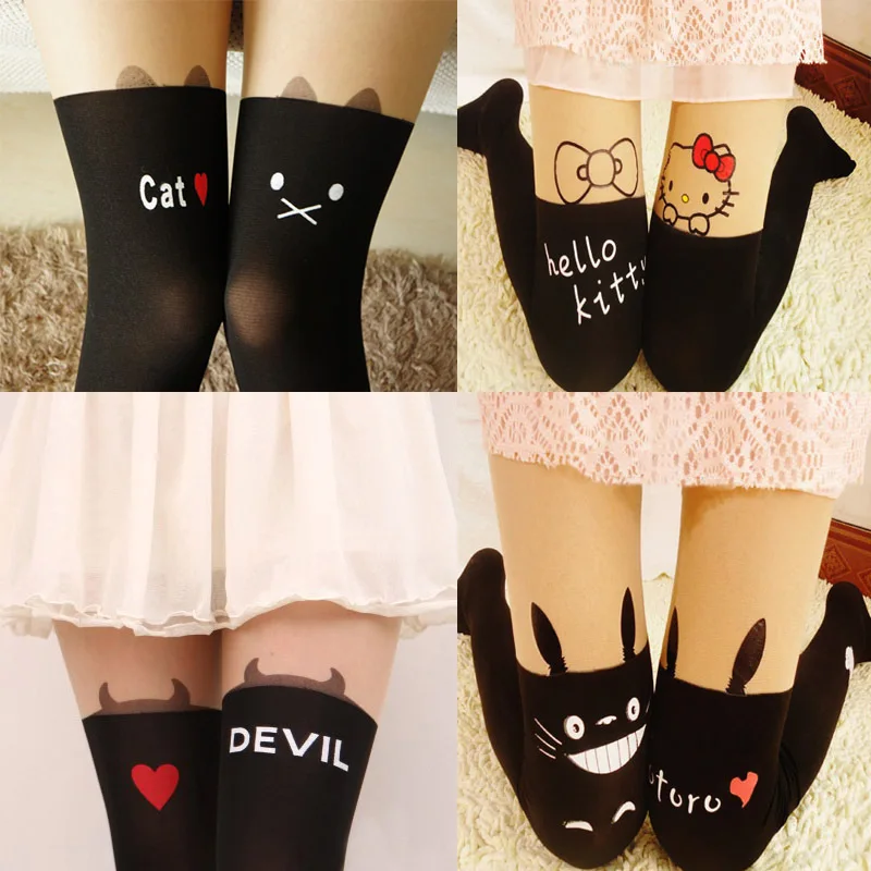 

New Sexy Women Tights Black Lolita Tights For Girl Nylon White Women Pantyhose Stockings Sweet Female Silk Stocking Collant