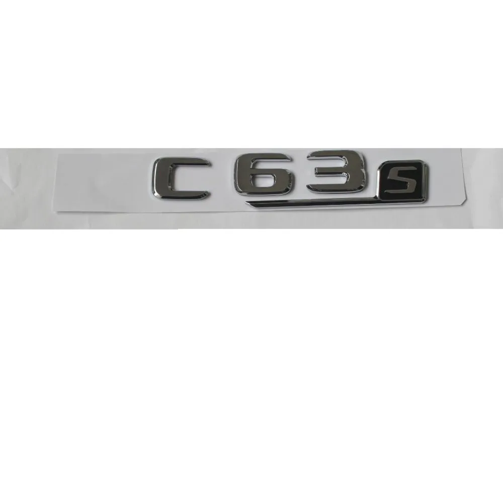 

New Chrome ABS Rear Trunk Letters Badge Badges Emblem Emblems Sticker for Mercedes Benz C63 AMG S 2017