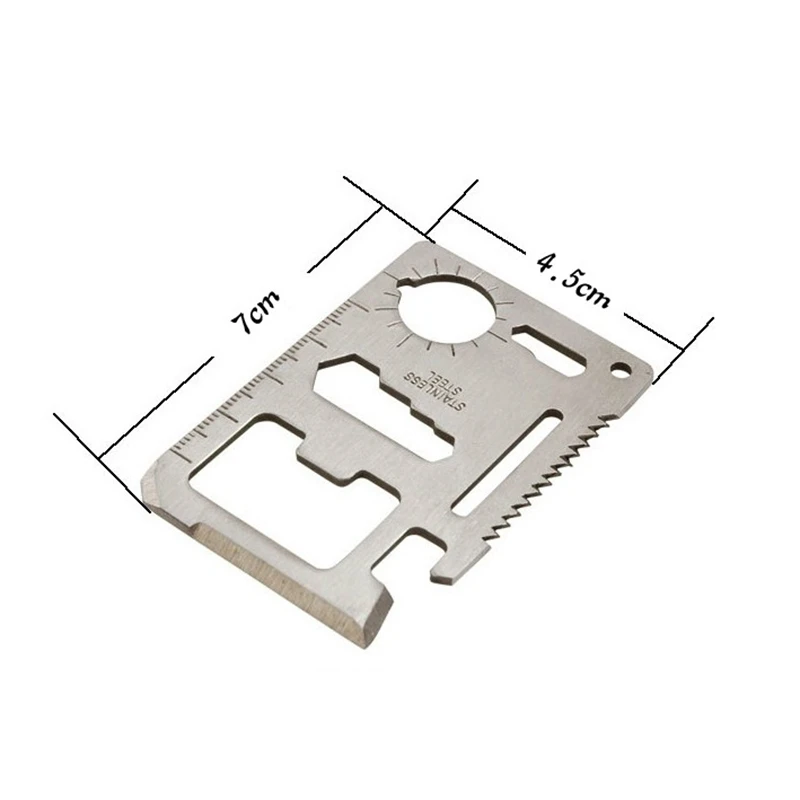 Карманный Инструмент Нож Кредитной Карты 11 в 1 Портативный Открытый Отдых Выживания Многофункциональный Оружие Самообороны Туристическое Снаряжение