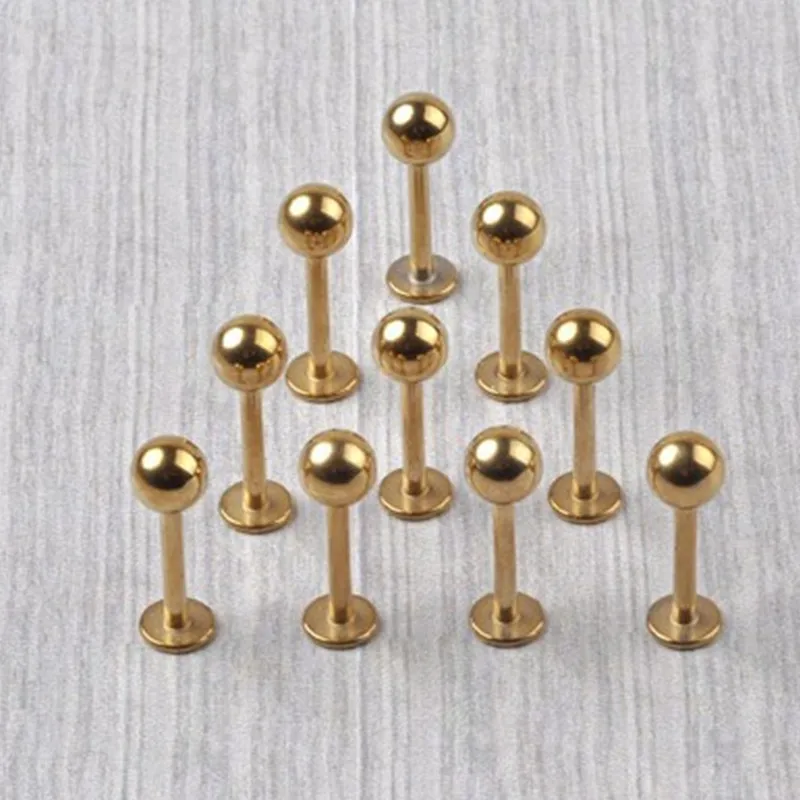 

5pcs 16G Gold Stainless Steel Eyebrow Nose Lip Captive Bead Ring Tongue Lip Piercing Tragus Cartilage Earring Body Jewelry