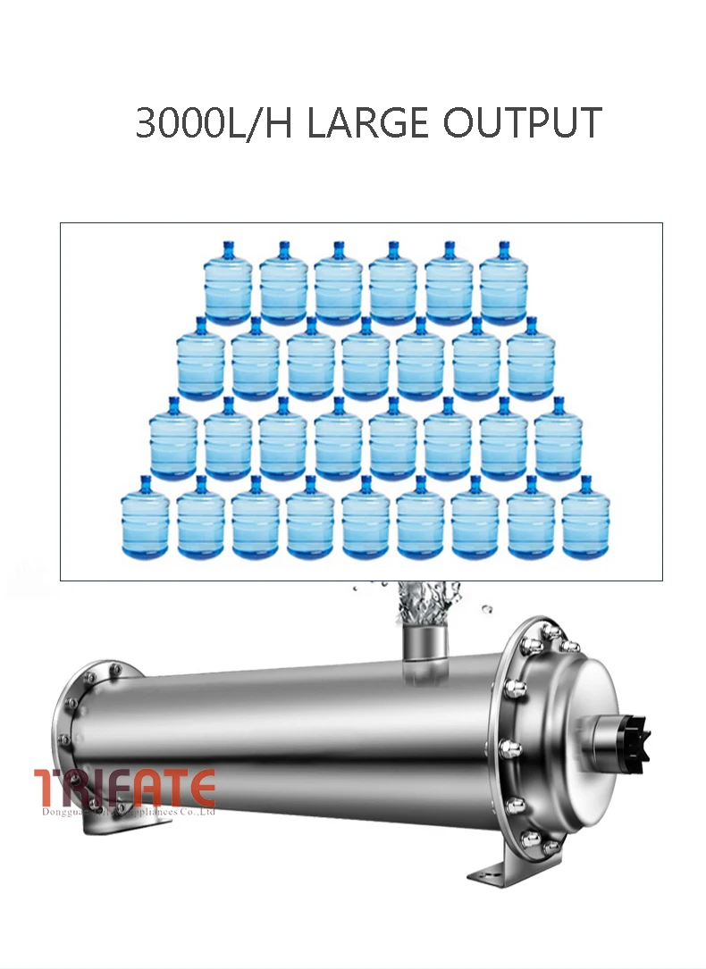 3000л/ч 304 фильтр для воды из нержавеющей стали очиститель воды ультрасильной фильтрации коммерческих домашних кухонных напитков прямые фильтры UF