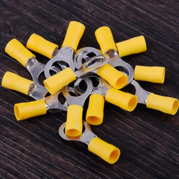 

CITALL 40pcs RV5.5-10 Wire Ring Insulation Terminal 12-10 AWG Gauge 3/8 Inch Car Audio Crimp Connectors