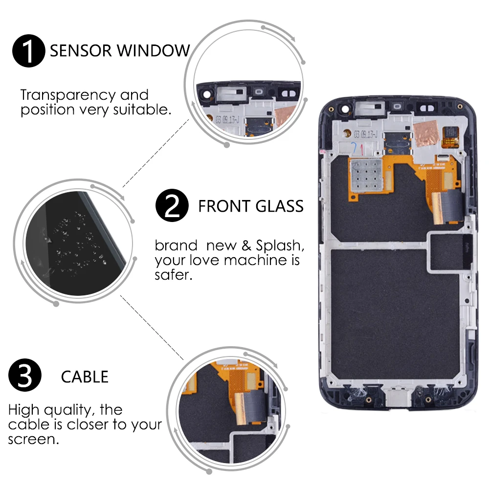 Sinbeda AAA ЖК экран дисплей для Motorola Moto X XT1052 XT1053 XT1056 XT1058 XT1060 LCD сенсорный дигитайзер