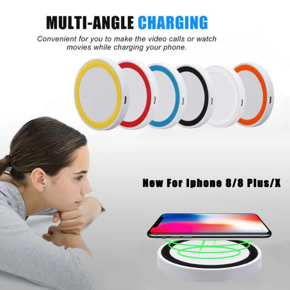 

Portable Small and powerful Qi Wireless Power Fast Charger Charging Pad Intelligent circuit design For Samsung Note9/8 S9/8#813