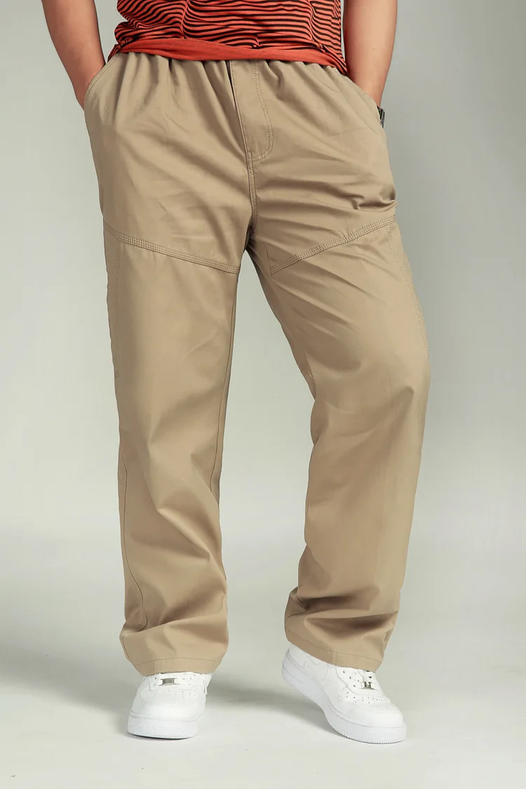 Размер XL-6XL (талия 130 см) для мужчин 2014 осенние и зимние горячие модели плотные штаны сало-ковш Штаны ES усиливать размер брюки бесплатная