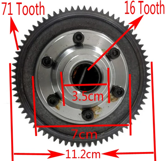 外71齿内16齿直径3.5cm