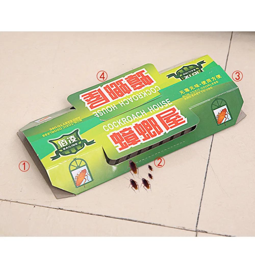 

10pcs Capture Device Killing Cockroach House Bait Sticky Board Traps Non Toxic Cockroach Room With Strong Cockroaches # 5
