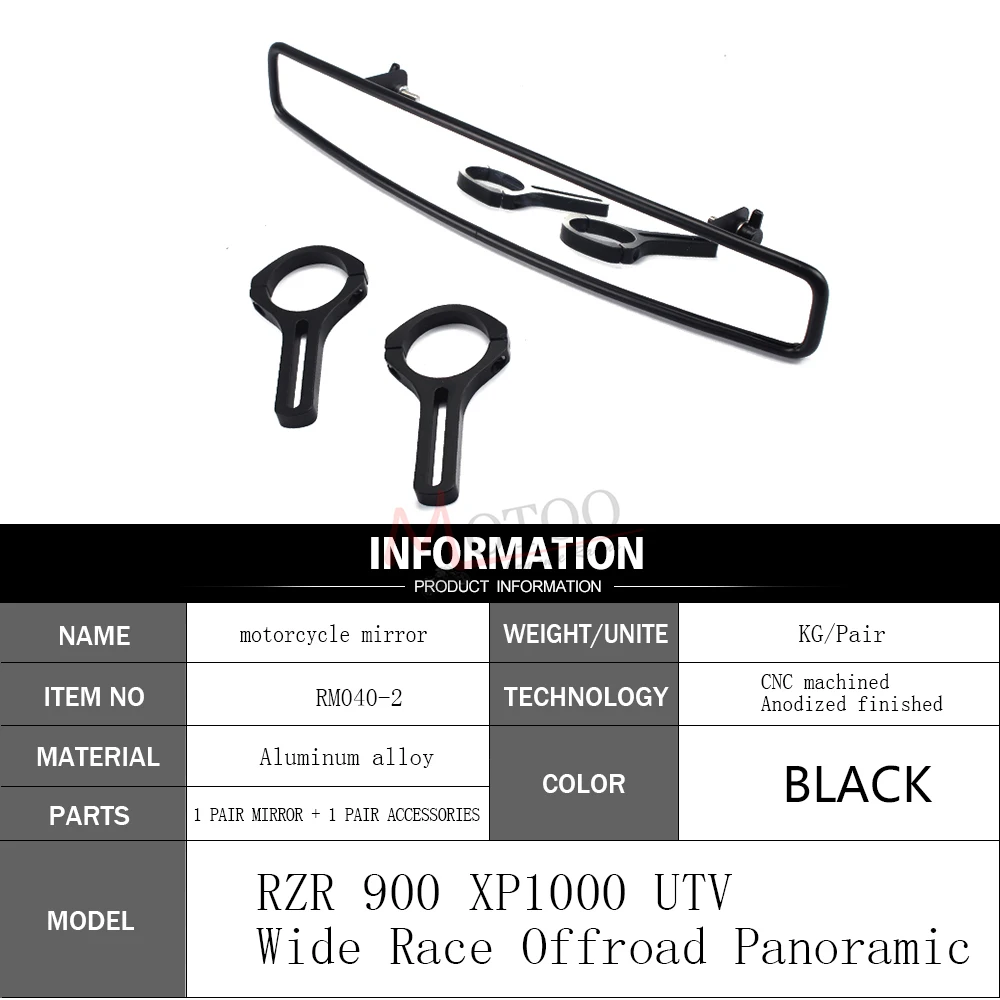 Motoo- 1" выпуклое зеркало заднего вида для RZR 900 XP1000 UTV широкая гонка внедорожный панорамный