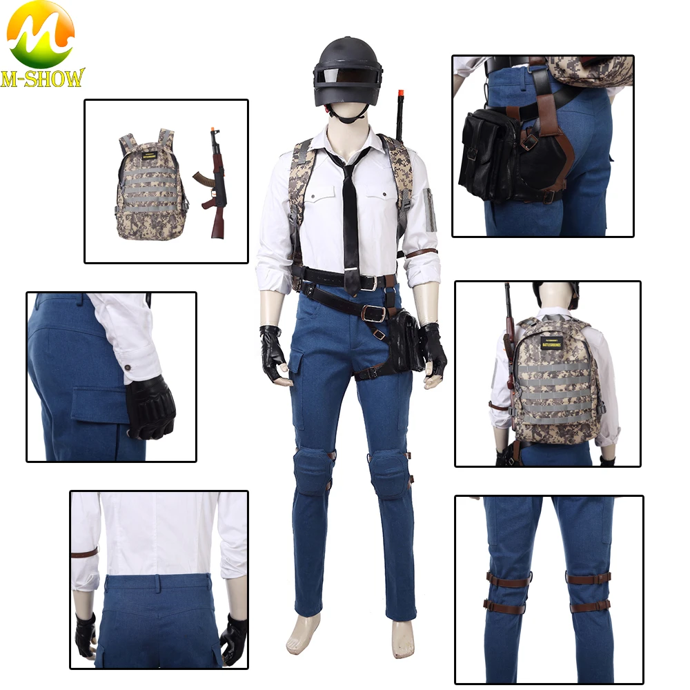  Playerunknown's Battlegrounds Cosplay Costume Game PUBG Men Cosplay Full Set Halloween Costume Cust