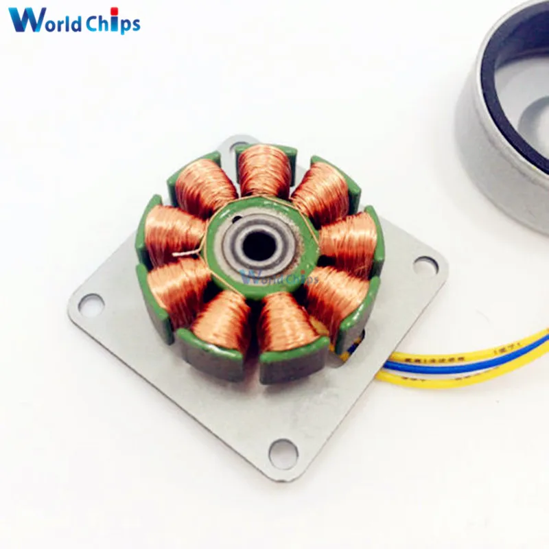 

Three-phase 3 Phase AC Micro Brushless Generator Mini Wind Hand Generator Motor With Led Lamp Bead 3-24V DIY For Arduino