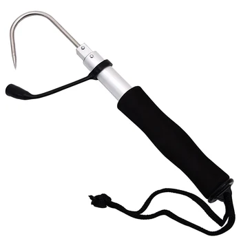 

Retractable Fishing Gaff Sharp Hook Fishing Gear Hook Tackle With Soft Handle Fish Lip Grip Handle Grab Carp Outdoor Fish Tool